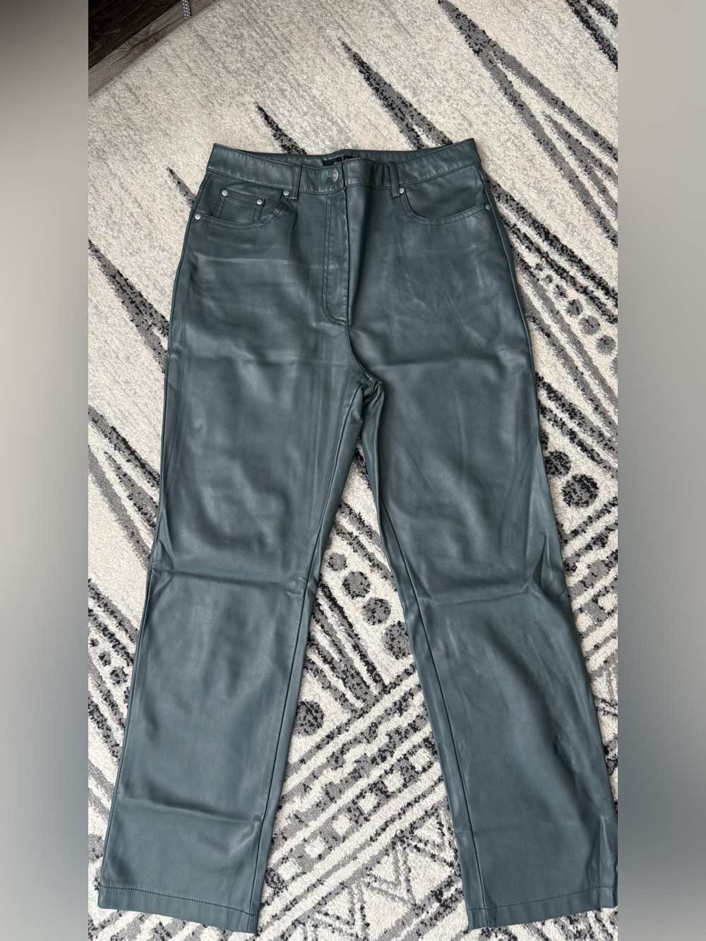 7 For All Mankind Straight-Leg Faux Leather Pants